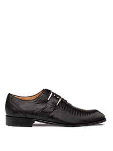 Black Omero Lizard Exotic Monk Strap Dress Shoe | Mezlan Monk Strap Shoes Collection | Sam's Tailoring Fine Men's Clothing