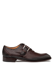 Brown Omero Lizard Exotic Monk Strap Dress Shoe | Mezlan Monk Strap Shoes Collection | Sam's Tailoring Fine Men's Clothing