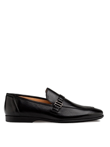 Black Alarcon Deerskin Men's Dress-Casual Loafer | Mezlan Slip Ons Collection | Sam's Tailoring Fine Men's Clothing