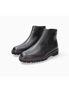 Black Suede Zipper Fastener Chelsea Men's Boot | Mephisto Boots Collection | Sam's Tailoring Fine Men Clothing