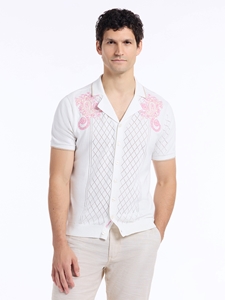 Tan Limited Edition Opulent Paisley Short Sleeve Sweater | Robert Graham Sweaters Collection | Sam's Tailoring Fine Men's Clothing