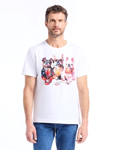 White Hair Of the Dogs Short Sleeve Men's T-Shirt | Robert Graham Polos & T-Shirts Collection | Sam's Tailoring Fine Men's Clothing