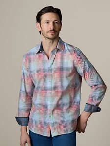 Multi Ligett Long Sleeve Button Down Men's Shirt | Robert Graham Long Sleeve Shirts Collection | Sam's Tailoring Fine Men's Clothing