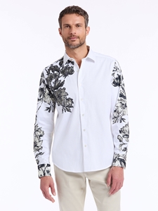 White Limited Edition The Bud Long Sleeve Button Down Shirt | Robert Graham Long Sleeve Shirts Collection | Sam's Tailoring Fine Men's Clothing