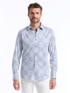 Light Blue Brentwood Long Sleeve Button Down Men Shirt | Robert Graham Long Sleeve Shirts Collection | Sam's Tailoring Fine Men's Clothing