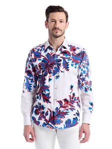 Multi The Magnifico Limited Edition Button Down Men Shirt  | Robert Graham Long Sleeves Shirts Collection | Sam's Tailoring Fine Men's Clothing