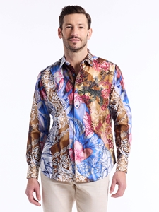 Multi Mendiburu Long Sleeve Button Down Men's Shirt  | Robert Graham Long Sleeves Shirts Collection | Sam's Tailoring Fine Men's Clothing