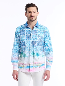 Multi Clayton'S Bay Limited Edition Button Down Men's Shirt  | Robert Graham Long Sleeves Shirts Collection | Sam's Tailoring Fine Men's Clothing
