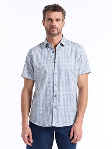 Multi Napier Short Sleeve Button Down Men's Shirt | Robert Graham Short Sleeves Shirts Collection | Sam's Tailoring Fine Men's Tailoring
