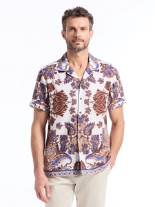 Multi Dunbridge Short Sleeve Button Down Men's Shirt  | Robert Graham Short Sleeves Shirts Collection | Sam's Tailoring Fine Men's Tailoring