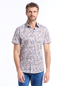 Multi Pismo Short Sleeve Button Down Men's Shirt | Robert Graham Short Sleeves Shirts Collection | Sam's Tailoring Fine Men's Tailoring
