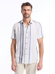 White Makai Short Sleeve Button Down Men's Shirt | Robert Graham Short Sleeves Shirts Collection | Sam's Tailoring Fine Men's Tailoring