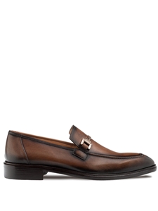 Chocolate Barsotti Patina Calf Men's Ornament Loafer | Mezlan Slip Ons Collection | Sam's Tailoring Fine Men's Clothing