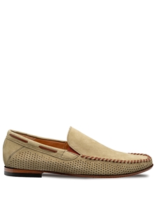 Khaki Tossa Nubuck Men's Casual Moccasin | Mezlan Slip Ons Collection | Sam's Tailoring Fine Men's Clothing