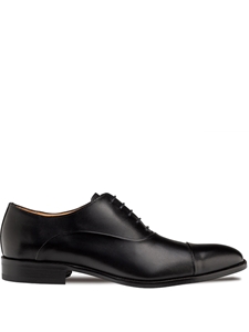 Black Bocelli Cap Toe Lace Up Men's Shoe | Mezlan Lace Ups Shoes Collection | Sam's Tailoring Fine Men's Clothing