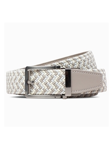 Braided Tri-Color Tan 1.38" [35Mm] Golf Ratchet Belt | NexBelt Golf Belts Collection | Sam's Tailoring Fine Men's Clothing