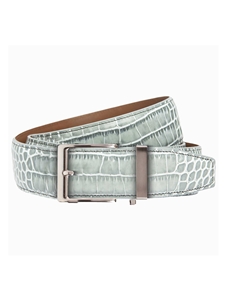 Kayiman Pearl Grey 1.575" Strap [40Mm] Ratchet Belt | NexBelt Dress Belts | Sam's Tailoring Fine Men's Clothing