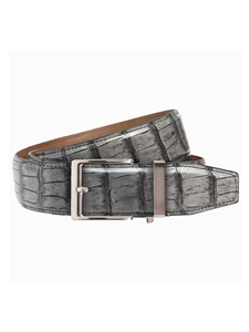 Dark Grey Crocodile 1.575" Strap [40Mm] Dress Ratchet Belt | NexBelt Dress Belts | Sam's Tailoring Fine Men's Clothing