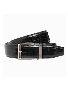 Black Crocodile Luxury 1.575" Strap [40Mm] Ratchet Belt | NexBelt Dress Belts | Sam's Tailoring Fine Men's Clothing