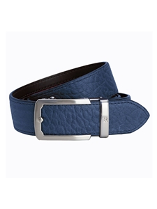 Navy Bison 1.575" Strap [40Mm] Dress Ratchet Belt | NexBelt Rowland Thomas Series Belts | Sam's Tailoring Fine Men's Clothing