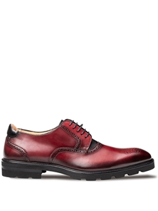 Burgundy Birch Two-Tone Lug Sole Men's Derby | Mezlan Lace Ups Shoes Collection | Sam's Tailoring Fine Men's Clothing