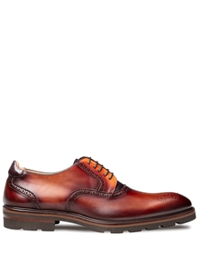 Cognac Birch Two-Tone Lug Sole Men's Derby | Mezlan Lace Ups Shoes Collection | Sam's Tailoring Fine Men's Clothing