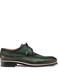 Forest/Green Summit Calf/Suede Lace Up Men Shoe | Mezlan Lace Ups Shoes Collection | Sam's Tailoring Fine Men's Clothing