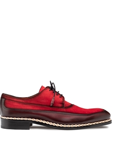Burgundy Summit Calf/Suede Lace Up Men's Shoe | Mezlan Lace Ups Shoes Collection | Sam's Tailoring Fine Men's Clothing
