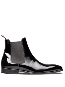 Black Jack Patent Men's Dress Chelsea Boot | Mezlan Boots Collection | Sam's Tailoring Fine Men's Clothing