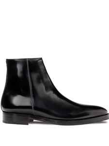 Black Alta Shiny Calf Dress Ankle Men's Boot | Mezlan Boots Collection | Sam's Tailoring Fine Men's Clothing