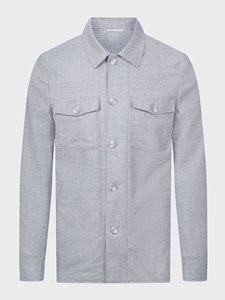 Grey Flannel Twill D-Constructed Shirt Men'S Jacket | Emanuel Berg Jackets Collection | Sam's Tailoring Fine Men Clothing