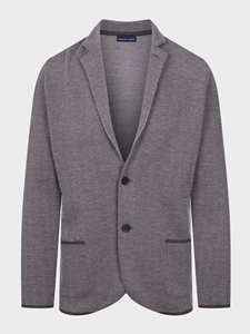 Brown With Two Buttons Men'S Premium Jacquard Swacket | Emanuel Berg Swackets Collection | Sam's Tailoring Fine Men Clothing