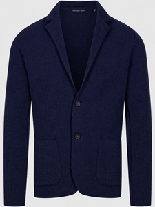 Navy Premium Chevron Structured With Two Buttons Swacket  | Emanuel Berg Jackets Collection | Sam's Tailoring Fine Men Clothing