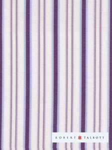 Robert Talbott Purple Poplin with Blue Stripe Custom Dress Shirt CS8136 - View All Shirts Custom Shirts | Sam's Tailoring Fine Men's Clothing