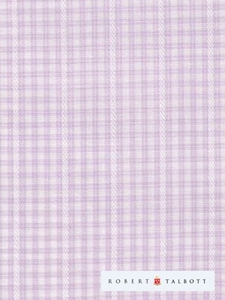 Robert Talbott Lilac Satin Stripe Plaid Custom Dress Shirt CS8154 - View All Shirts Custom Shirts | Sam's Tailoring Fine Men's Clothing