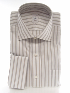 Robert Talbott Brown Stripes Dress Shirt R374001DS - View All Shirts | Sam's Tailoring Fine Men's Clothing
