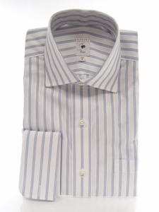 Robert Talbott Blue Stripes Dress Shirt R374005DS - View All Shirts | Sam's Tailoring Fine Men's Clothing