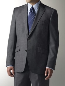 Hart Schaffner Marx Grey Sharkskin Suit 132345836185 - Suits | Sam's Tailoring Fine Men's Clothing