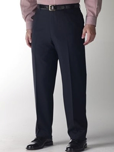 Hart Schaffner Marx Performance Navy Flat Front Trouser 545389664881 - Trousers | Sam's Tailoring Fine Men's Clothing