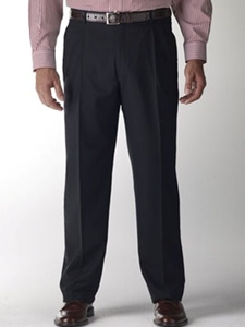 Hart Schaffner Marx Performance Black Pleated Trouser 545389663883 - Trousers | Sam's Tailoring Fine Men's Clothing