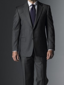 Hickey Freeman Tailored Clothing Gray Multi Stripe Suit 085303019104 - Suits | Sam's Tailoring Fine Men's Clothing