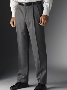 Hickey Freeman Tailored Clothing Charcoal Gabardine Trousers 025604016802 - Spring 2015 Collection Trousers | Sam's Tailoring Fine Men's Clothing