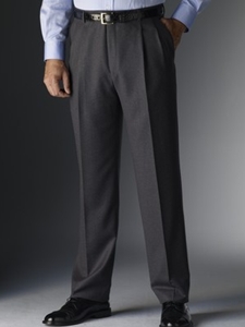 Hickey Freeman Tailored Clothing Medium Gray Flannel Trousers 065601002802 - Spring 2015 Collection Trousers | Sam's Tailoring Fine Men's Clothing