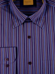 Robert Talbott Purple with Blue, Rust & Grey Multi-Stripe LUM30053-92 - View All Shirts | Sam's Tailoring Fine Men's Clothing