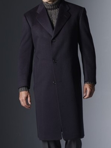 Hickey Freeman Navy Cashmere Overcoat 005105002702 - Outerwear | Sam's Tailoring Fine Men's Clothing