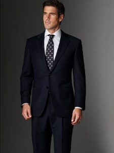 Modern Mahogany Collection Navy Stripe Suit A0111305027 - Sam's Tailoring Fine Men's Clothing