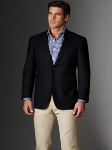 Modern Mahogany Collection Solid Navy Sportcoat B411500301 - Sam's Tailoring Fine Men's Clothing