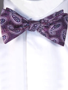 Robert Talbott Purple Classic 'to tie' Bow 001080A-10 - Bow Ties & Sets | Sam's Tailoring Fine Men's Clothing