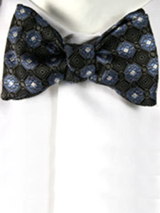 Robert Talbott Blue Classic 'to tie' Bow 001080A-11 - Bow Ties & Sets | Sam's Tailoring Fine Men's Clothing