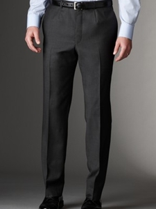 Hickey Freeman Tailored Clothing Modern Mahogany Collection Charcoal Flat Front Trousers A7511604017 - Spring 2015 Collection Trousers | Sam's Tailoring Fine Men's Clothing